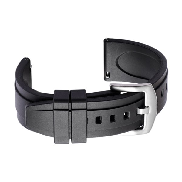 black rubber watch strap band