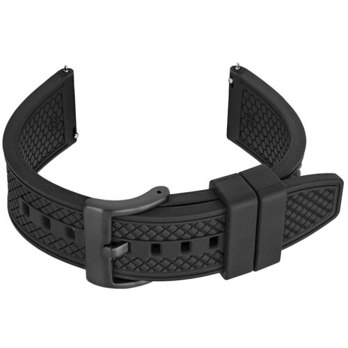 black rubber dive watch band